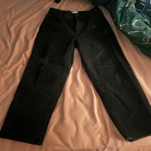 Vintage Straight Black Jeans